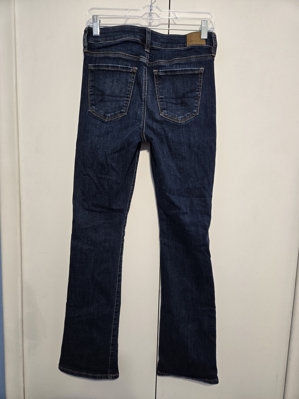 American Eagle High Rise Skinny Kick Jeans Dark Wash Size 4 - Picture 5 of 6
